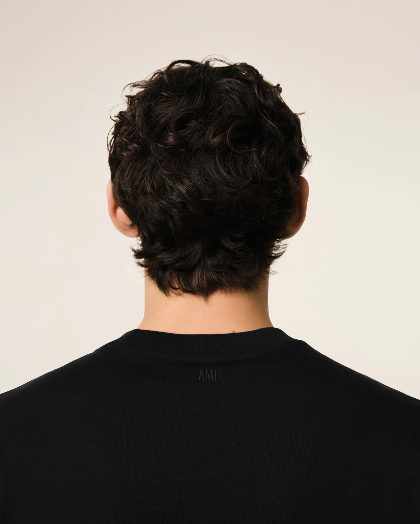 BLACK COTTON AMI DE COEUR T-SHIRT