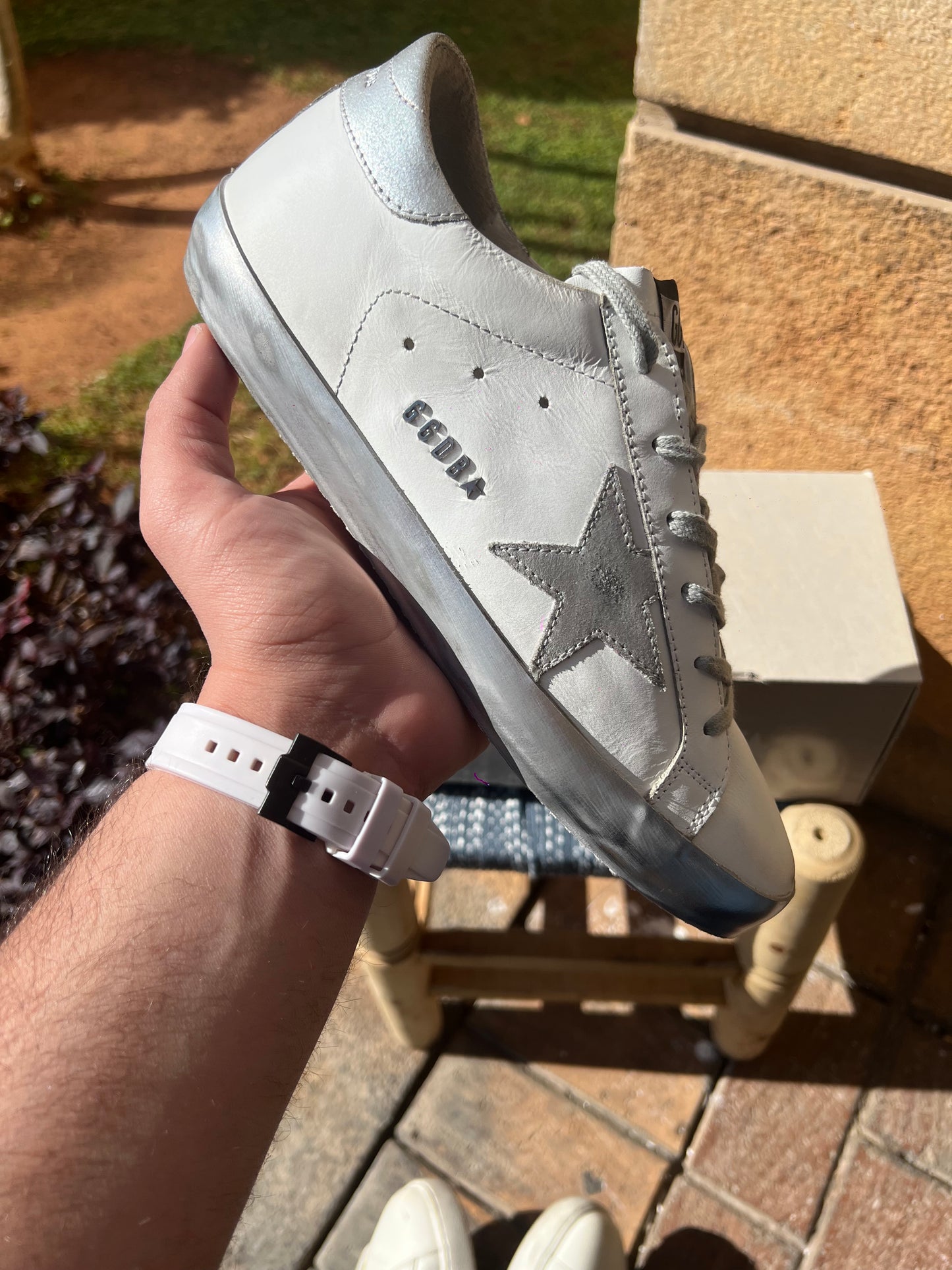 Golden Goose White / Silver