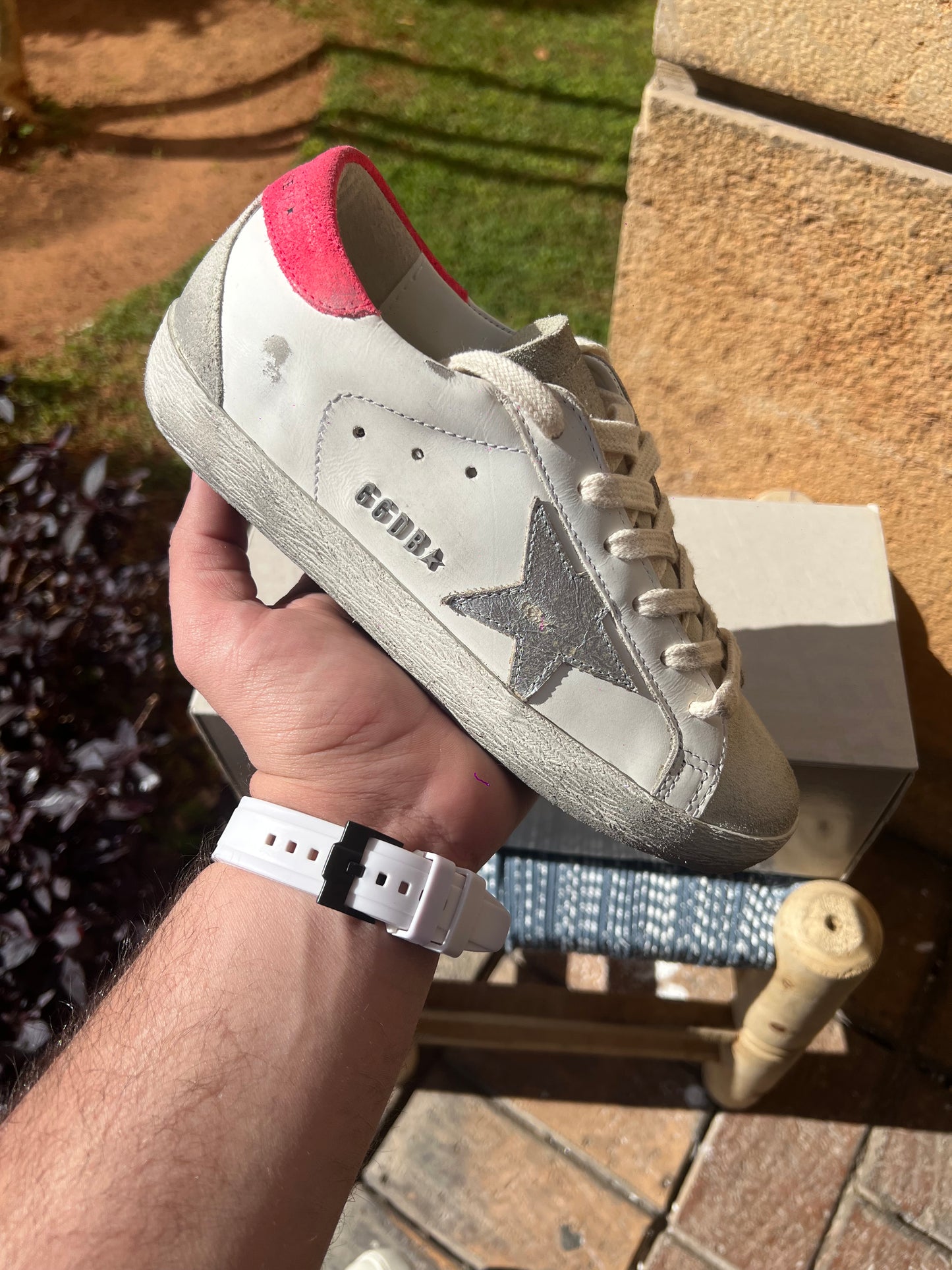 Golden Goose White / Pink
