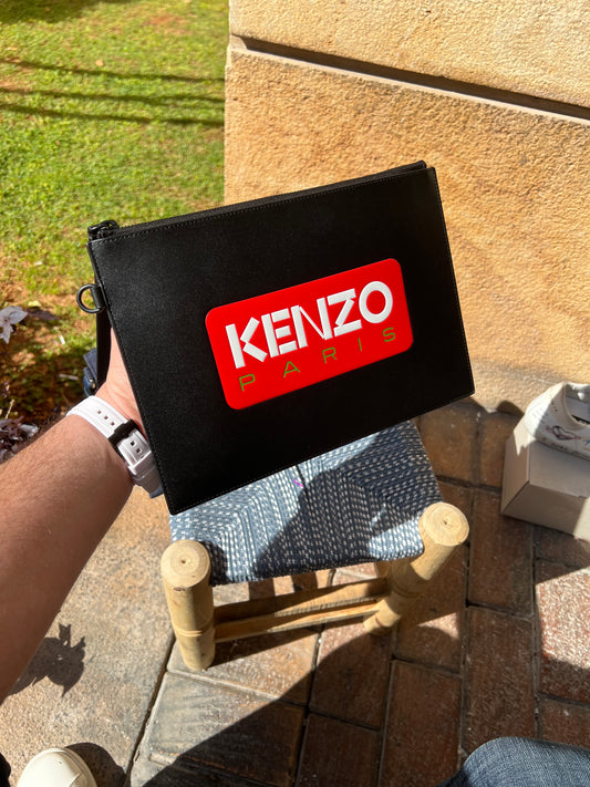 Kenzo Black Leather Clutch