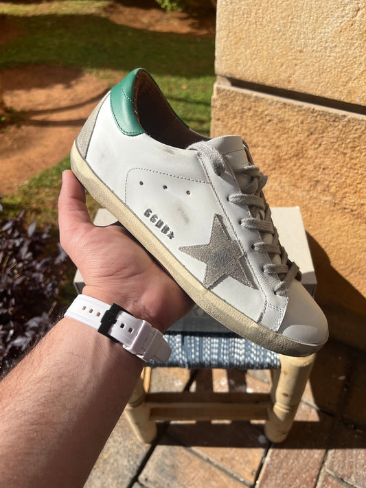 Golden Goose Super Star White / Green