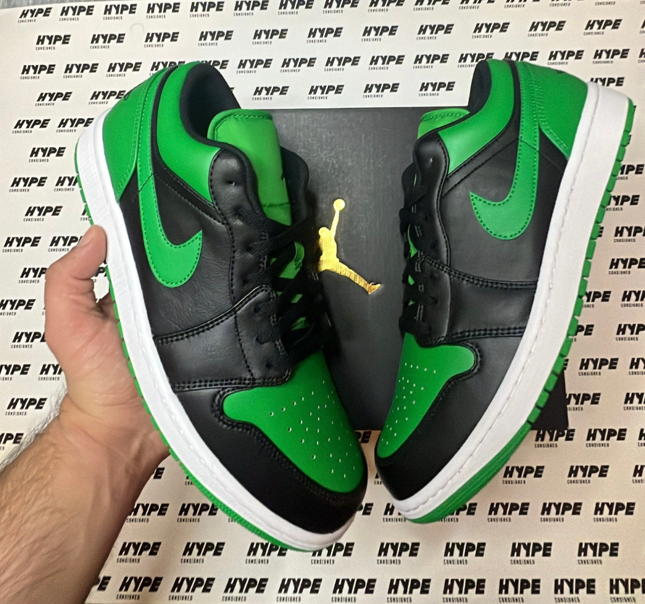 Jordan 1 Low Sneakers Green/Black