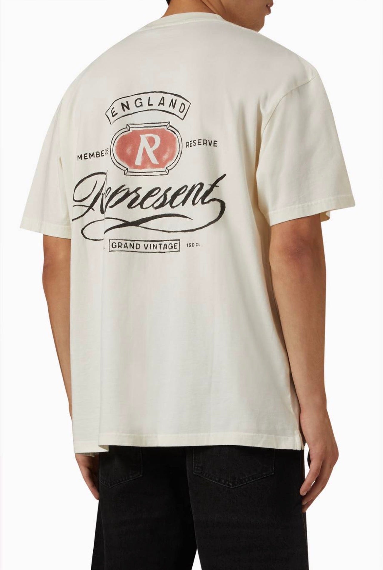 Represent Shirt White Black Drawing