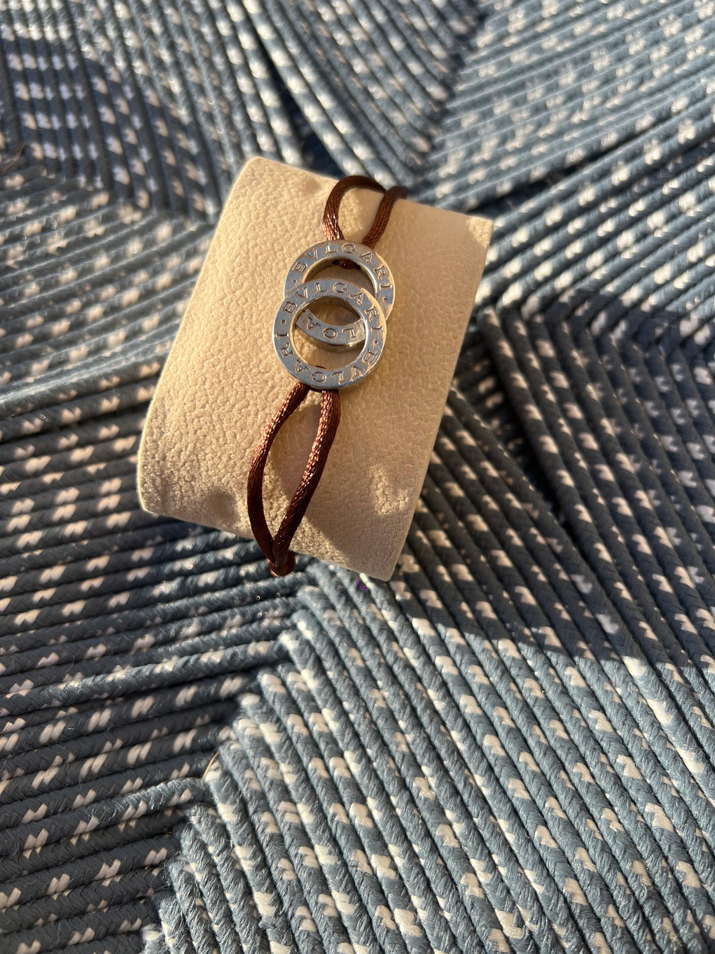 BVLGARI LOGO CORD BRACELET