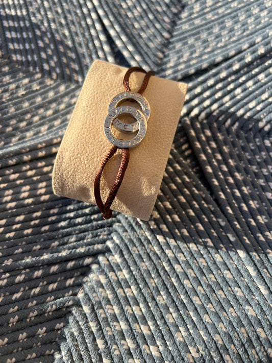 BVLGARI LOGO CORD BRACELET