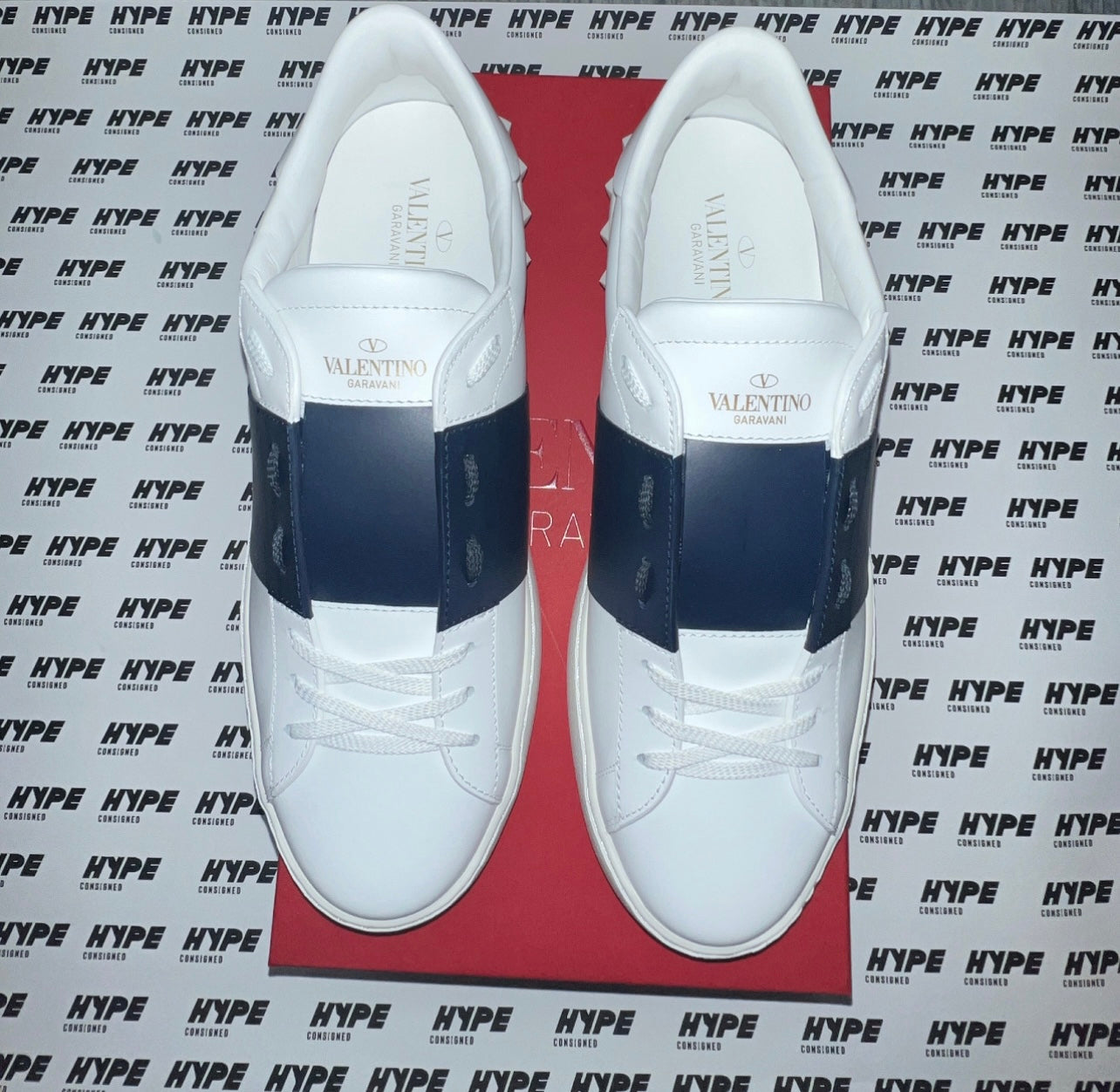 Valentino Garavani Open Sneakers | White/Blue