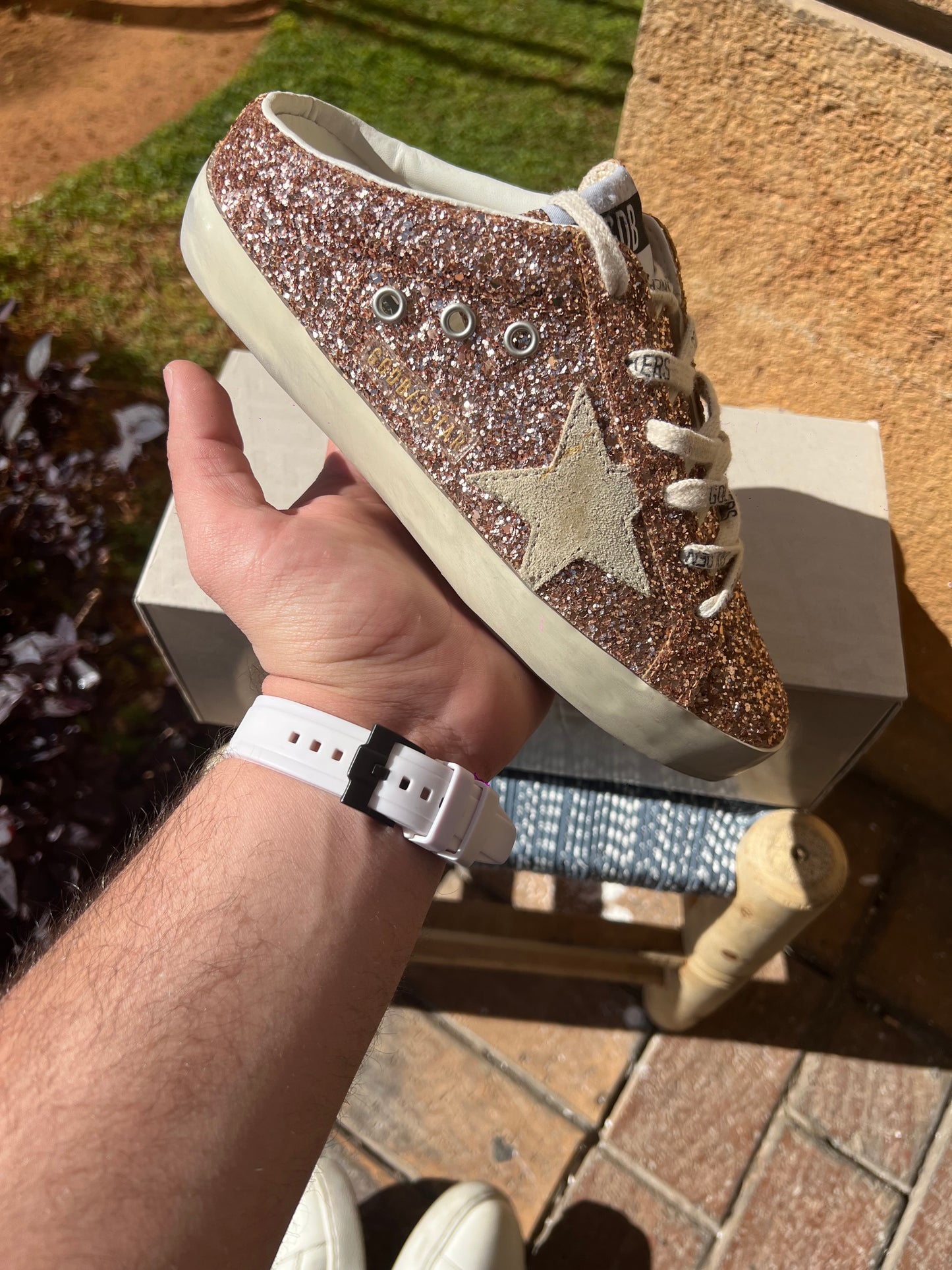 Golden Goose SuperStar Glitter Sabot