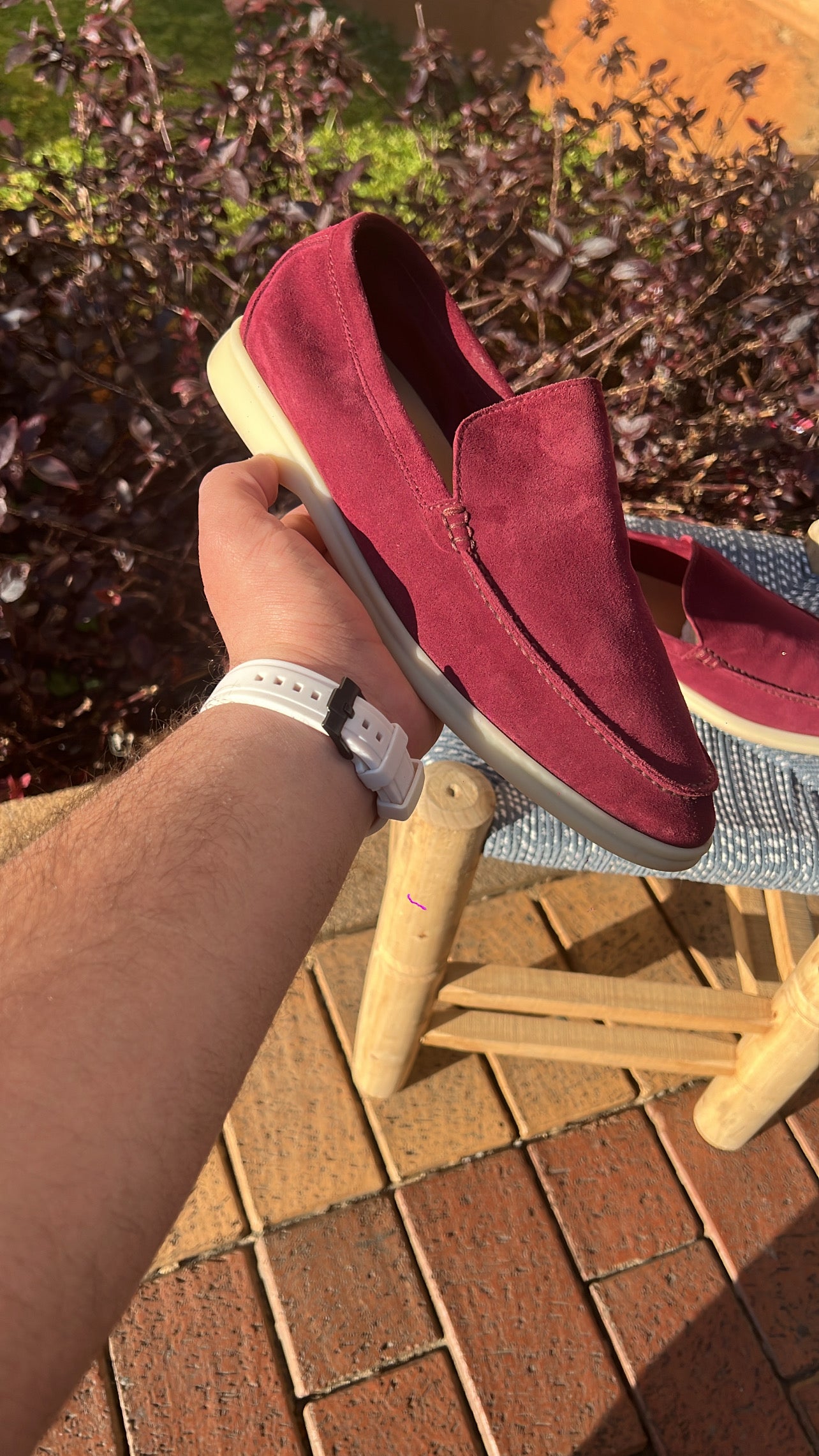 Loro Piana Summerwalk Burgundy