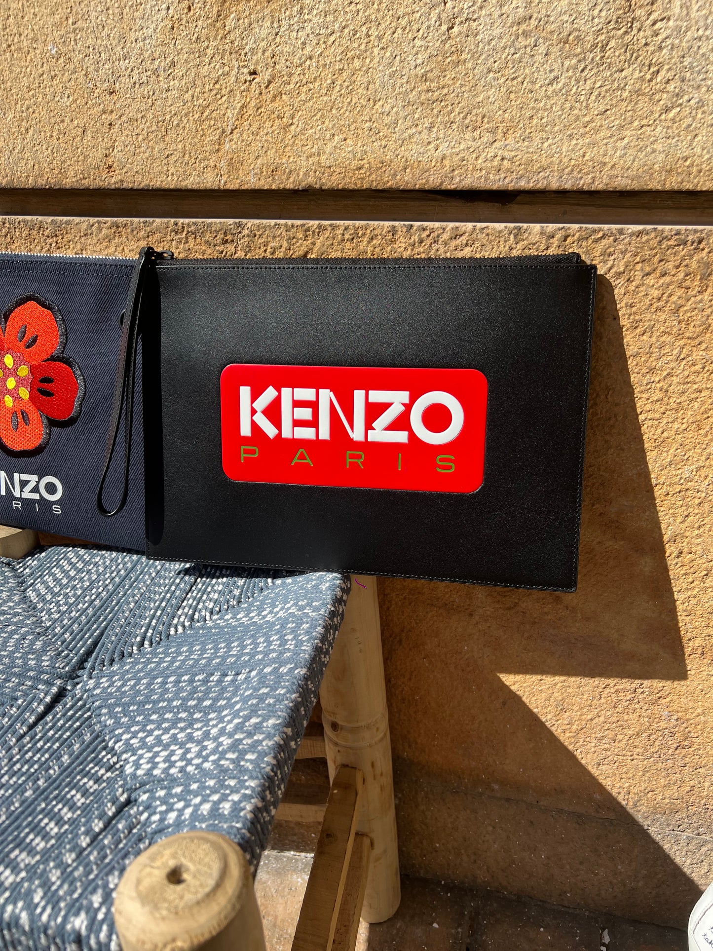 Kenzo Black Leather Clutch