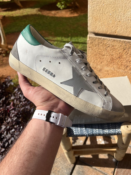 Golden Goose SuperStar White / Green