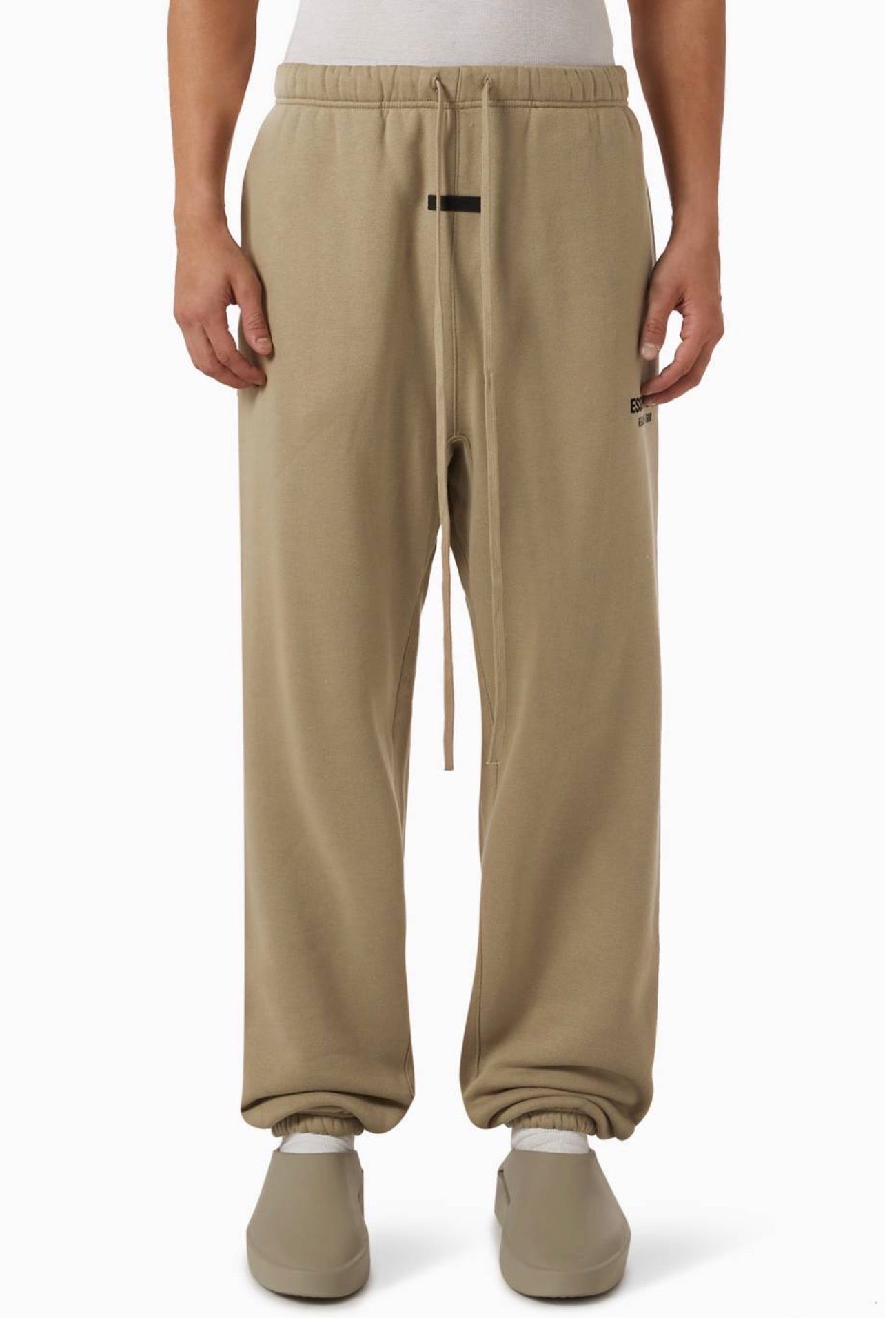 Essentials Beige/Black Logo Pants