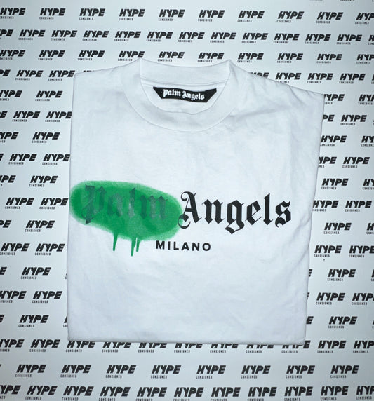 Palm Angels Green Spray T-Shirt
