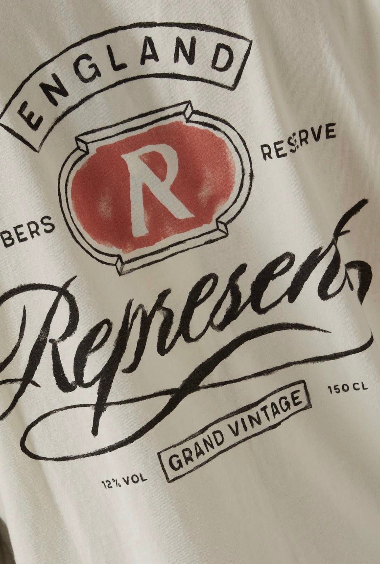 Represent Shirt White Black Drawing