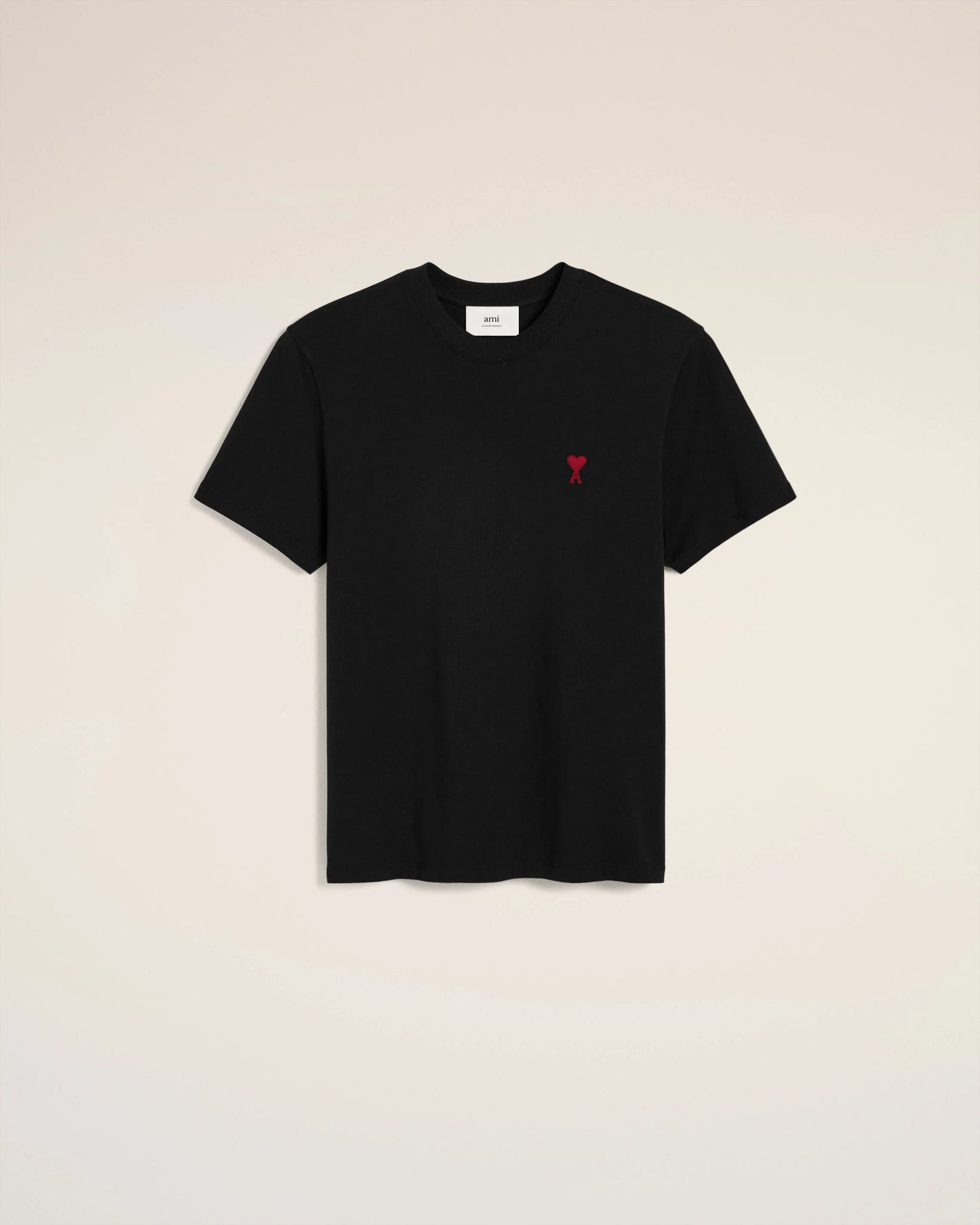 BLACK COTTON AMI DE COEUR T-SHIRT