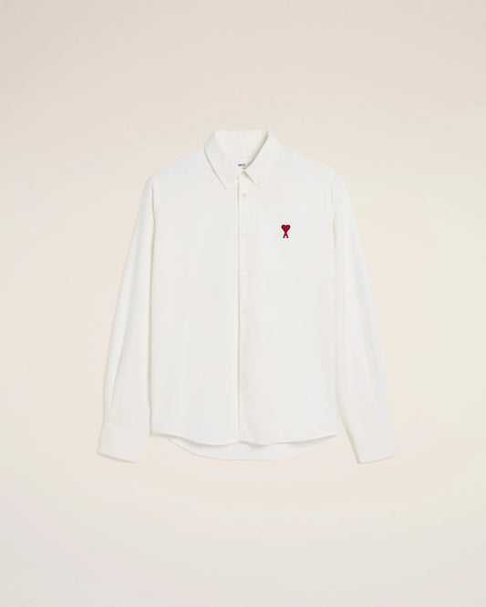 WHITE COTTON BUTTON-DOWN AMI DE COEUR SHIRT