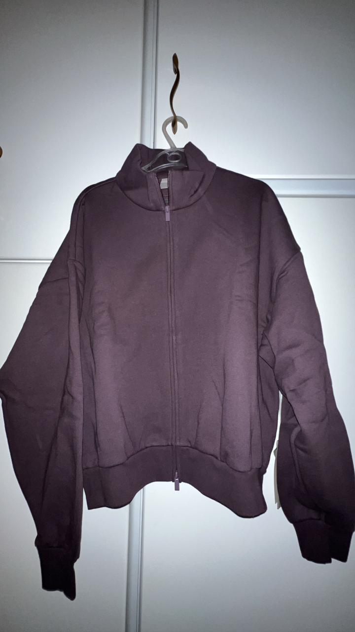 Essentials Purple Plum Zip Up Jacket