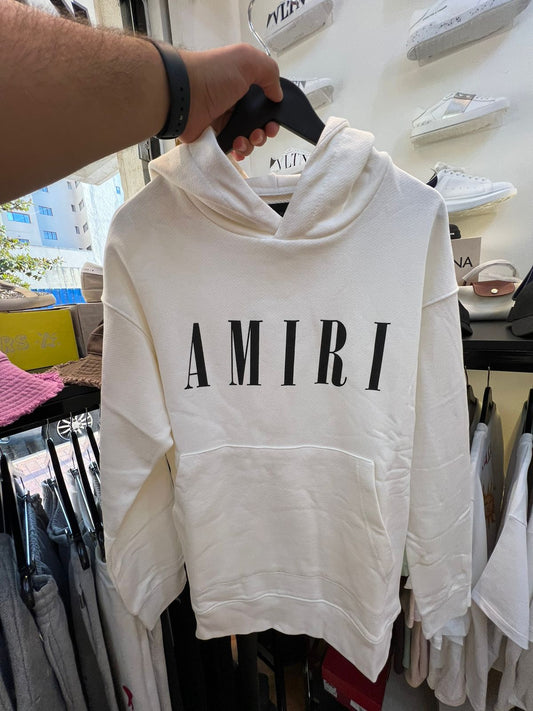 Amiri White Logo Hoodie