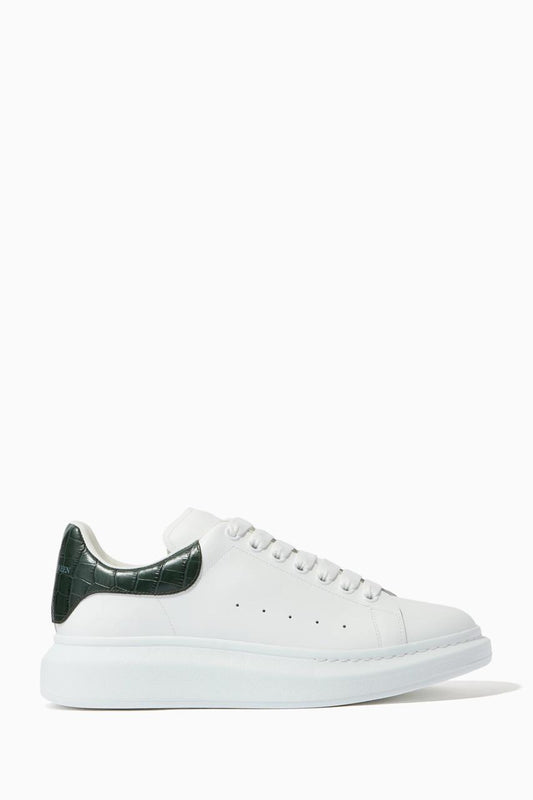 Alexander McQueen White / Green Crocodile