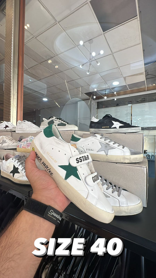 Golden Goose Super Star White / Green